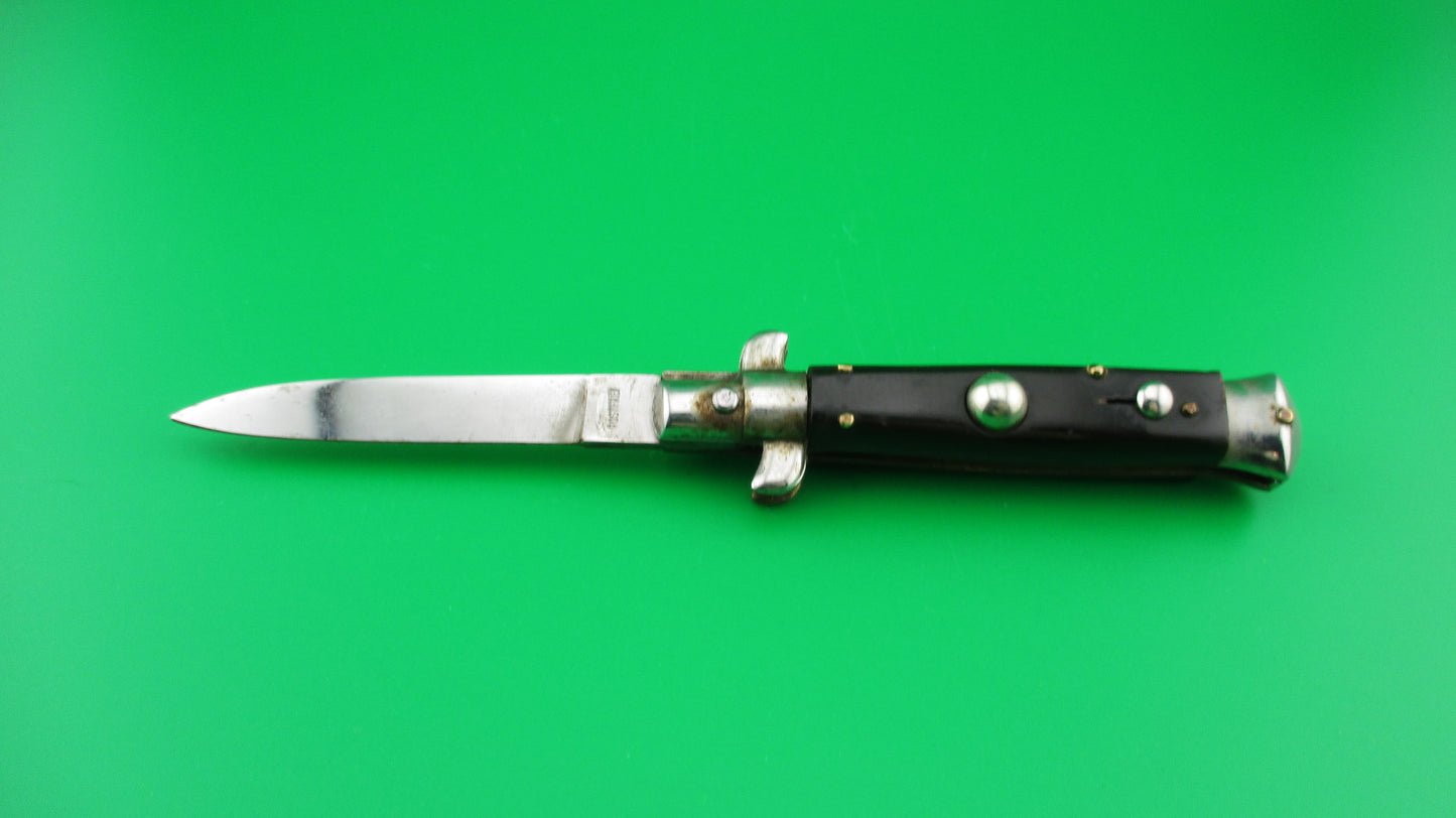 ROSTFREI 15cm Italian Transitional Stiletto BOBC Black vintage automatic knife