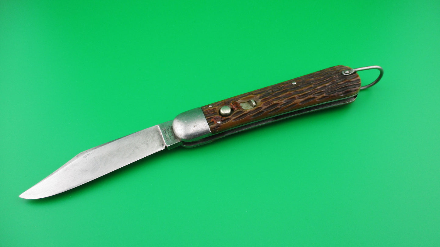 SCHRADE CUT CO M2 Bone WWII Paratrooper Military issue switchblade knife