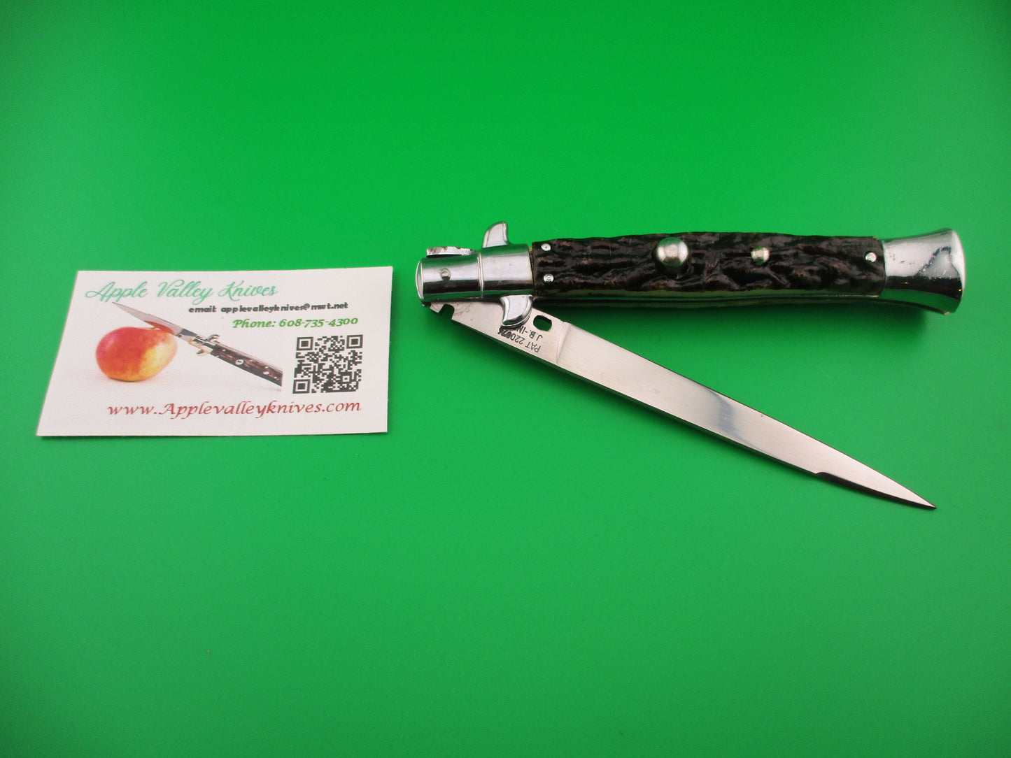JB INOX PAT 220374 28cm Spanish Faux Stag Stiletto Switchblade knife