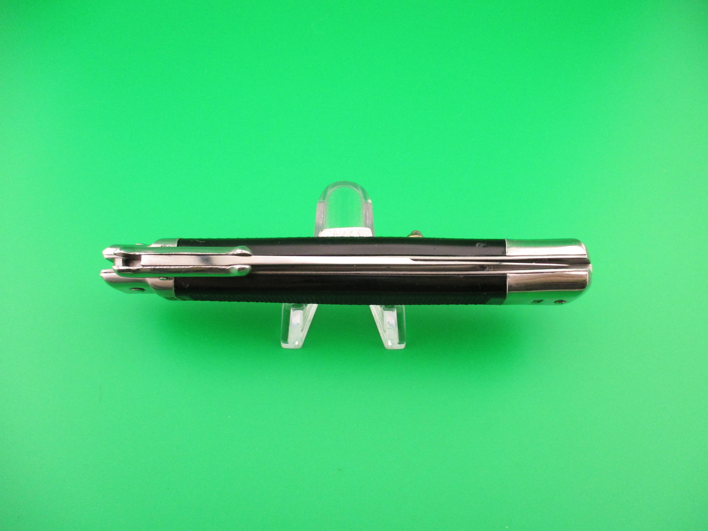 BEGON INOX MODELE DEPOSE 24cm French Swing Guard Black checkered automatic knife