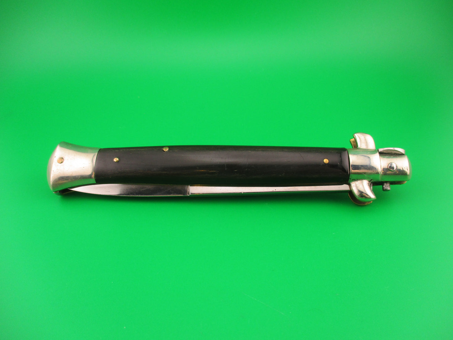 B SVOBODA ITALY 28cm Italian Picklock 1950s Bayonet & horn vintage automatic knife