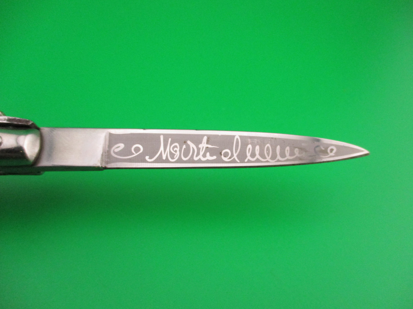 INOX (slant) 18cm Italian Stiletto Vendetta Corsa Brazilian horn automatic knife