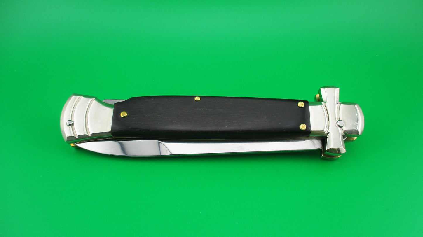 z AGA CAMPOLIN MANIAGO ITALY 23cm Italian Ebony Maltese Lockback automatic knife