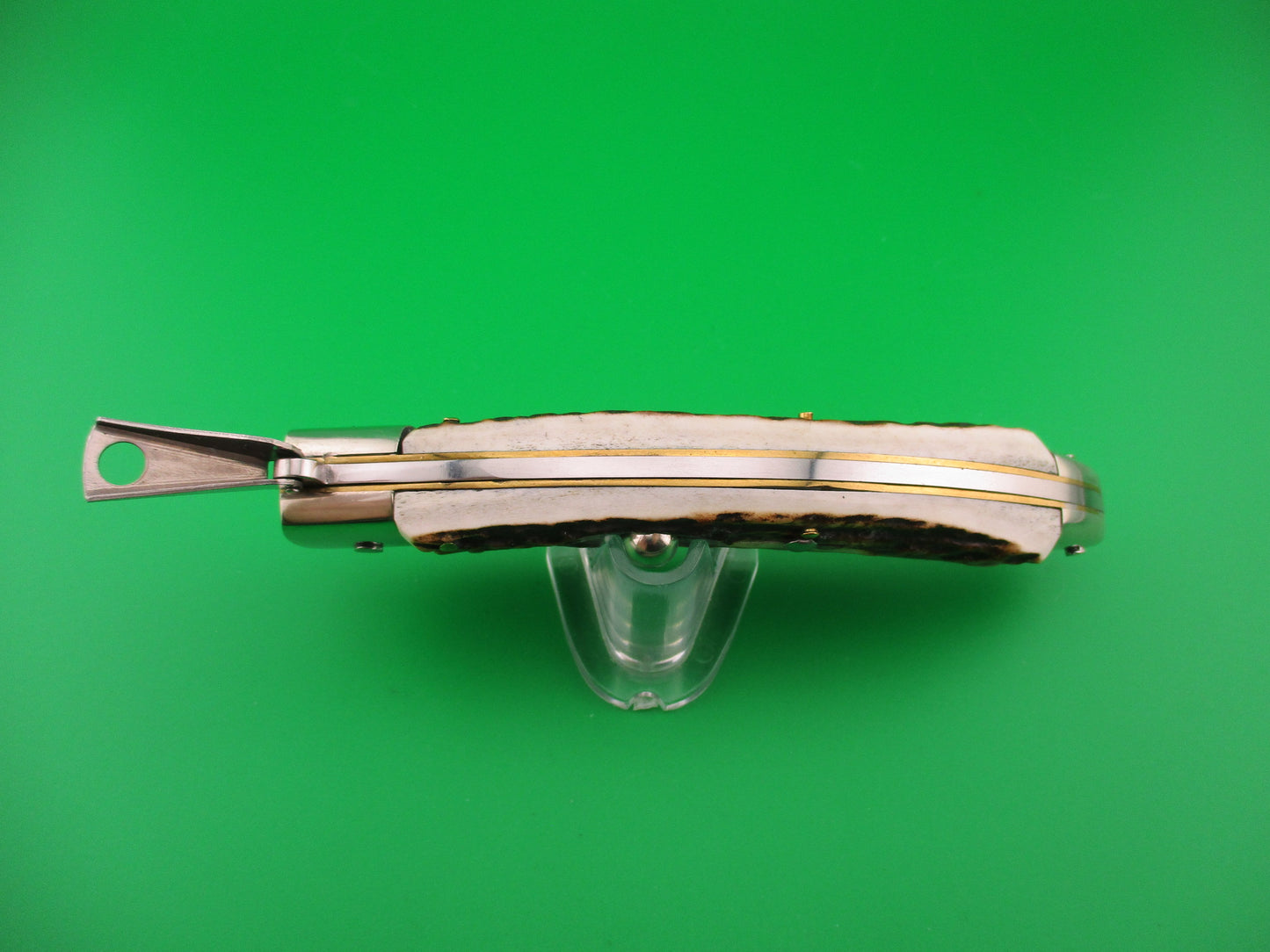 AGA CAMPOLIN 23cm Italian Catalana Fulcrum Stag Damascus Pascotto switchblade