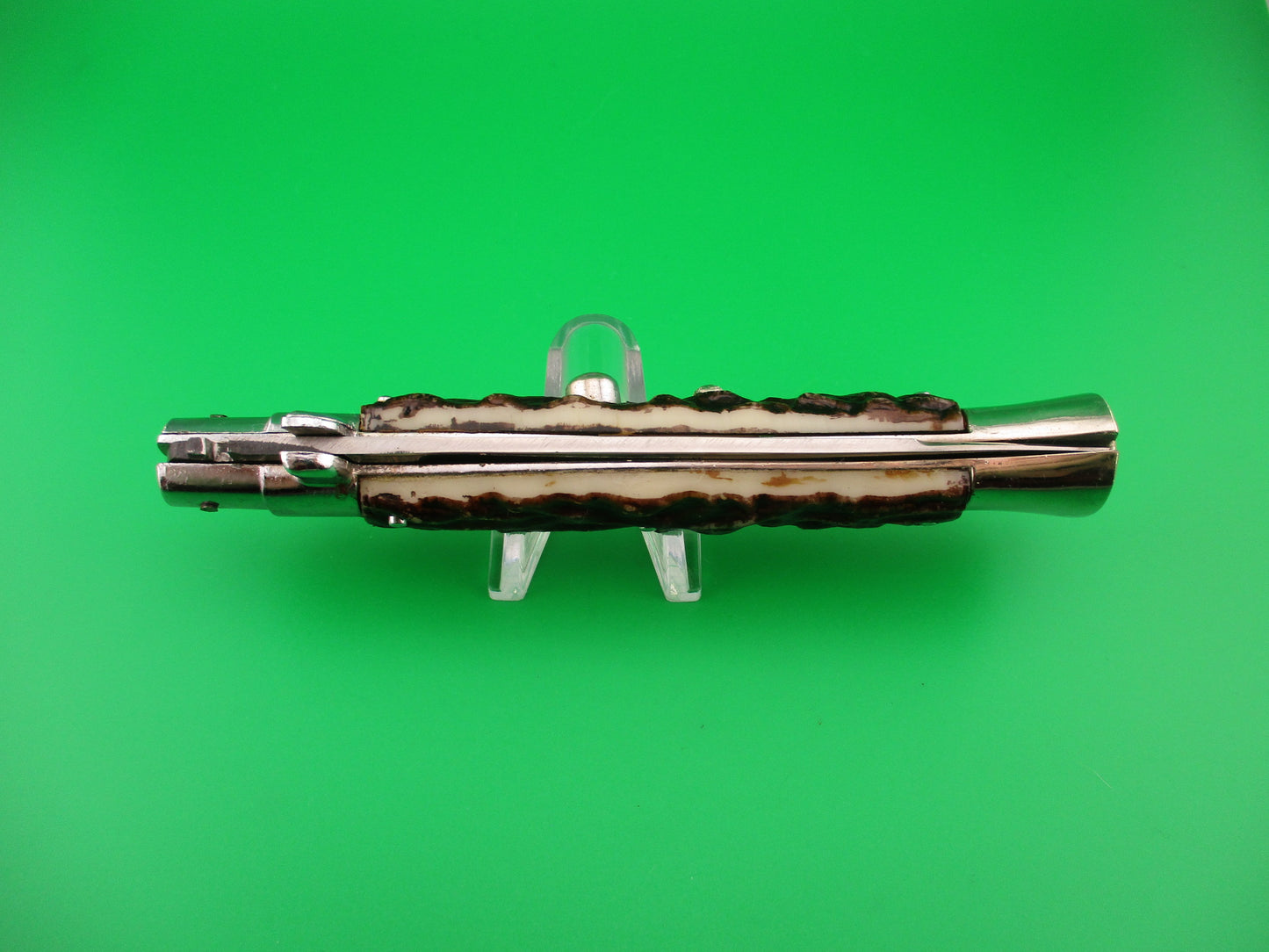 JB INOX PAT 220374 28cm Spanish Faux Stag Stiletto Switchblade knife