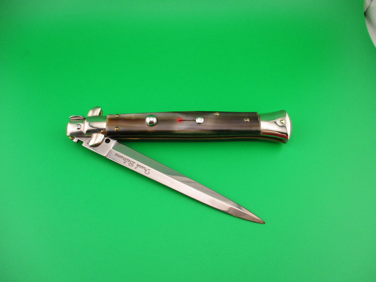 Frank Beltrame Limited Edition 2014 28cm Italian Picklock Dagger Horn Red dot automatic knife