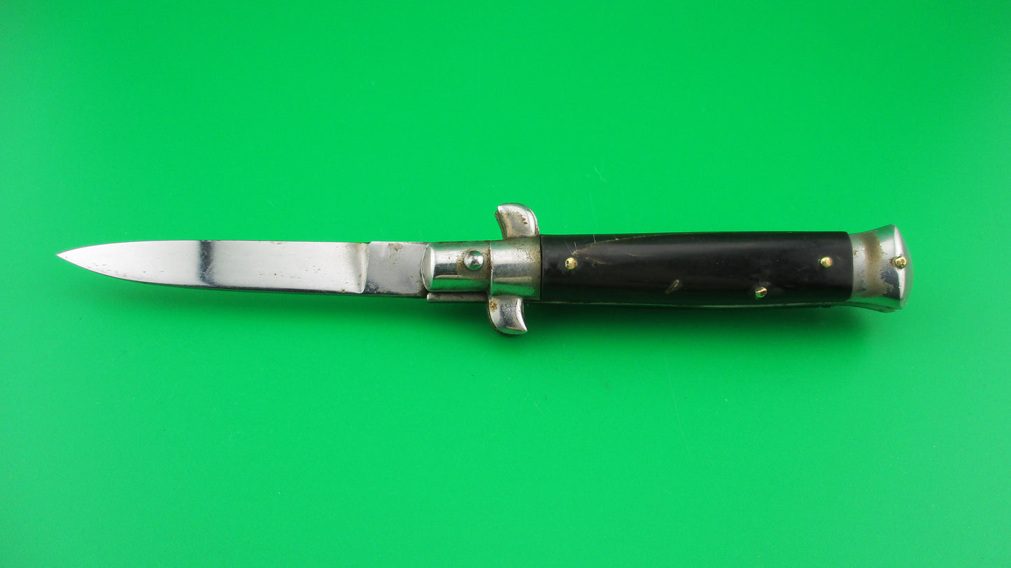 ROSTFREI 15cm Italian Transitional Stiletto BOBC Black vintage automatic knife