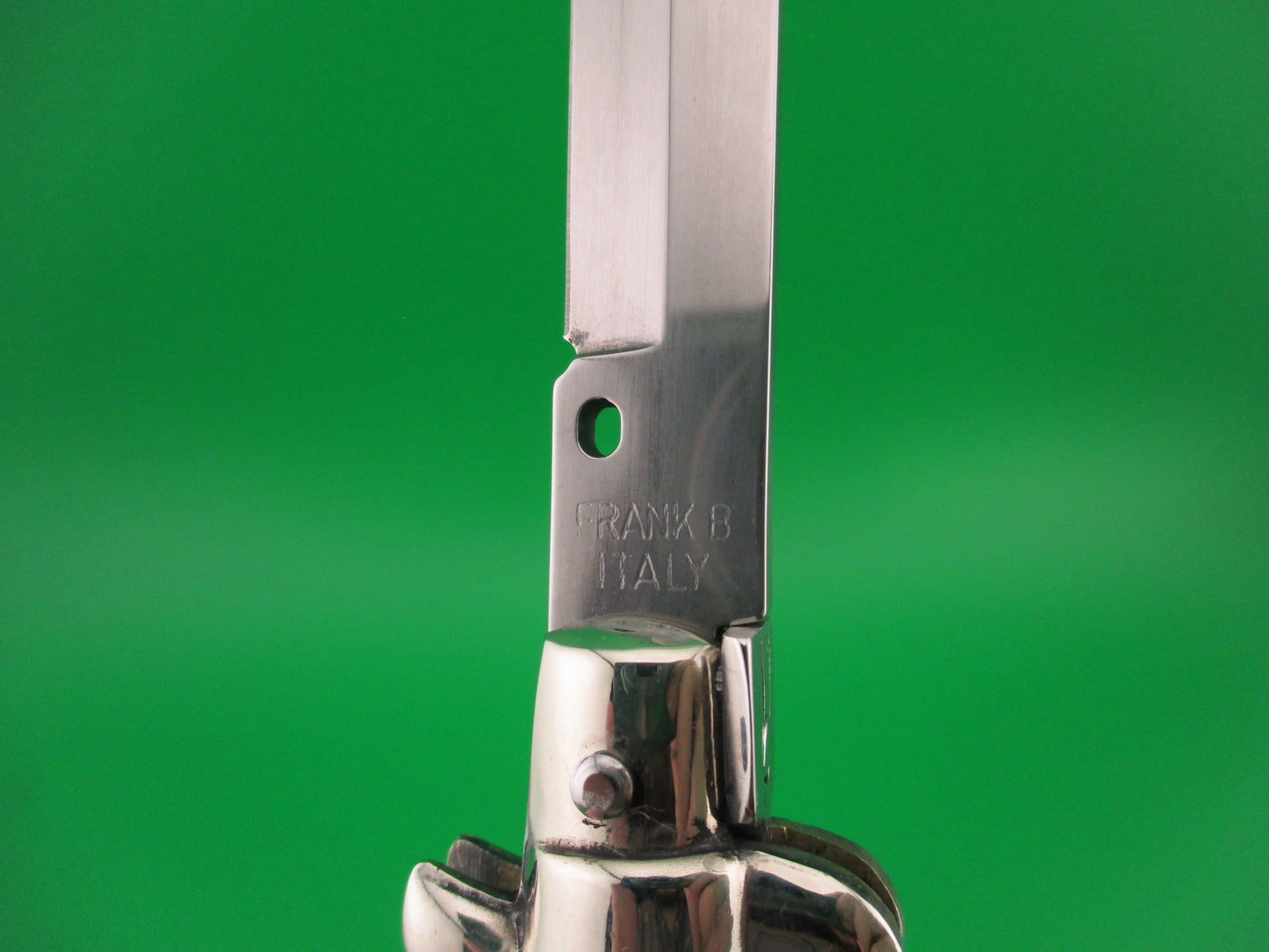 FRANK B ITALY 28cm Italian Picklock Stiletto Bayonet Horn Red dot automatic knife