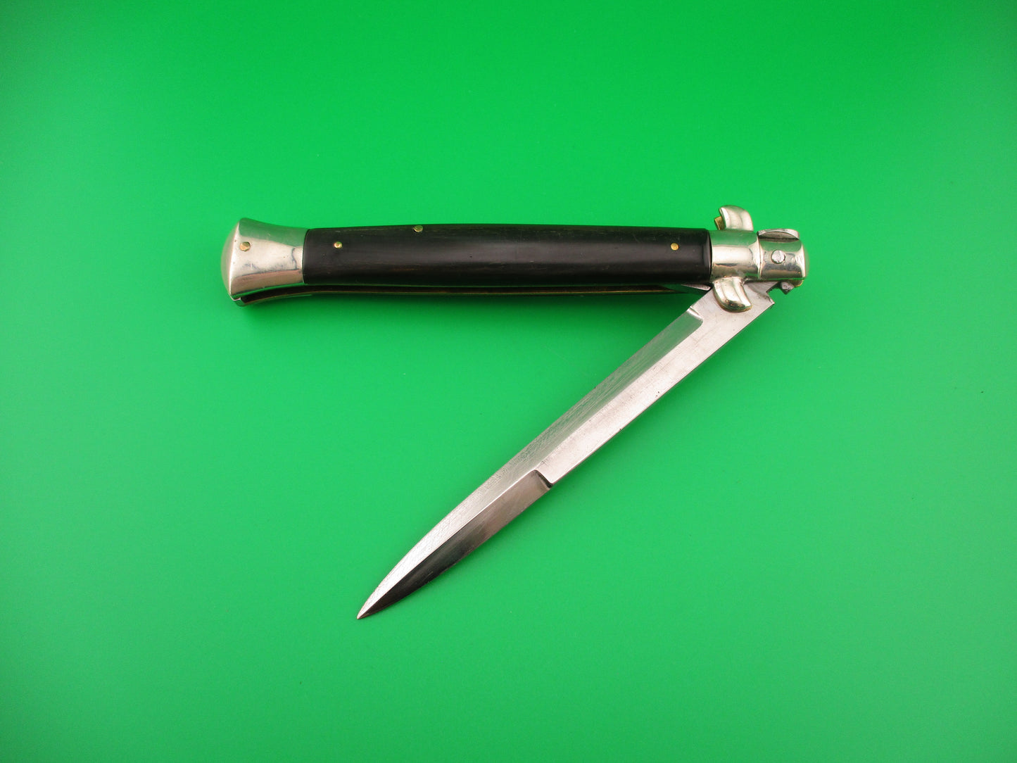 B SVOBODA ITALY 28cm Italian Picklock 1950s Bayonet & horn vintage automatic knife
