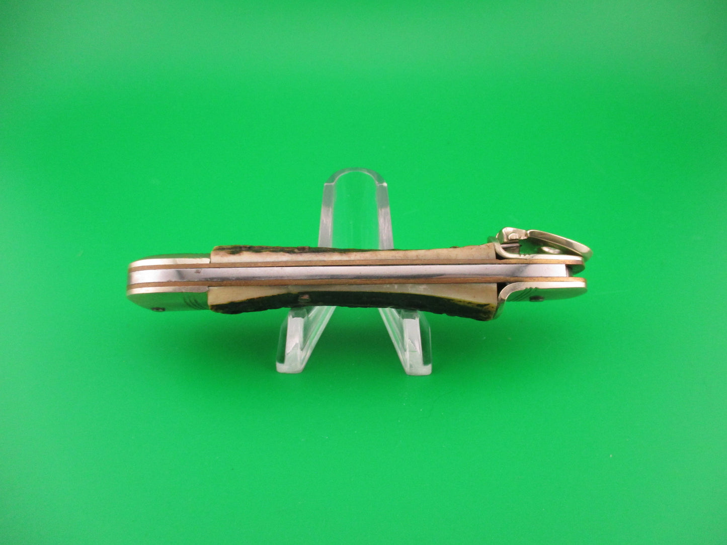 ROSTFREI KISSING CRANE 10cm German Lever Stag Vintage automatic knife