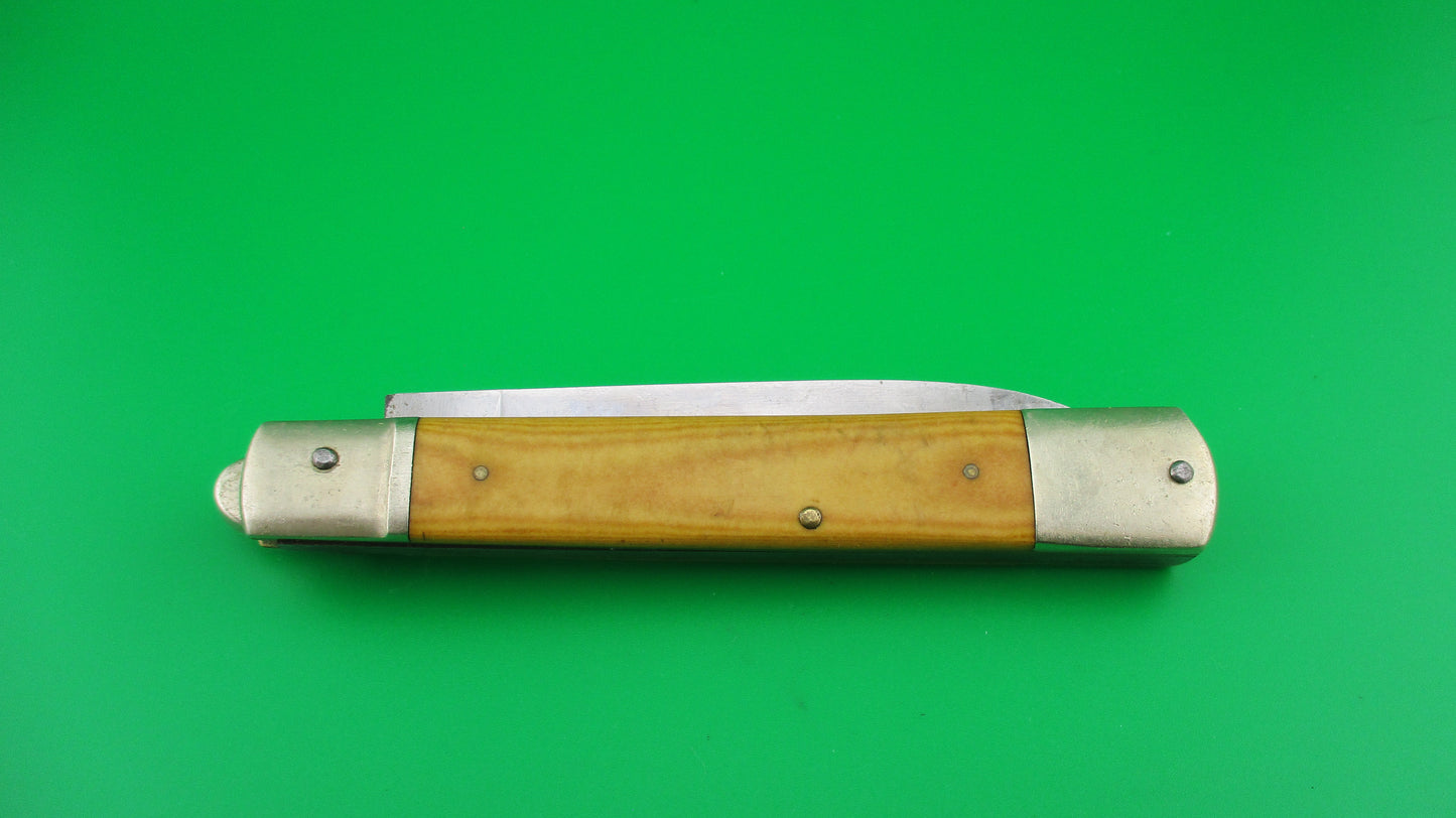 Hubertus SOLINGEN 11cm German Slimline Yellow Lever automatic knife