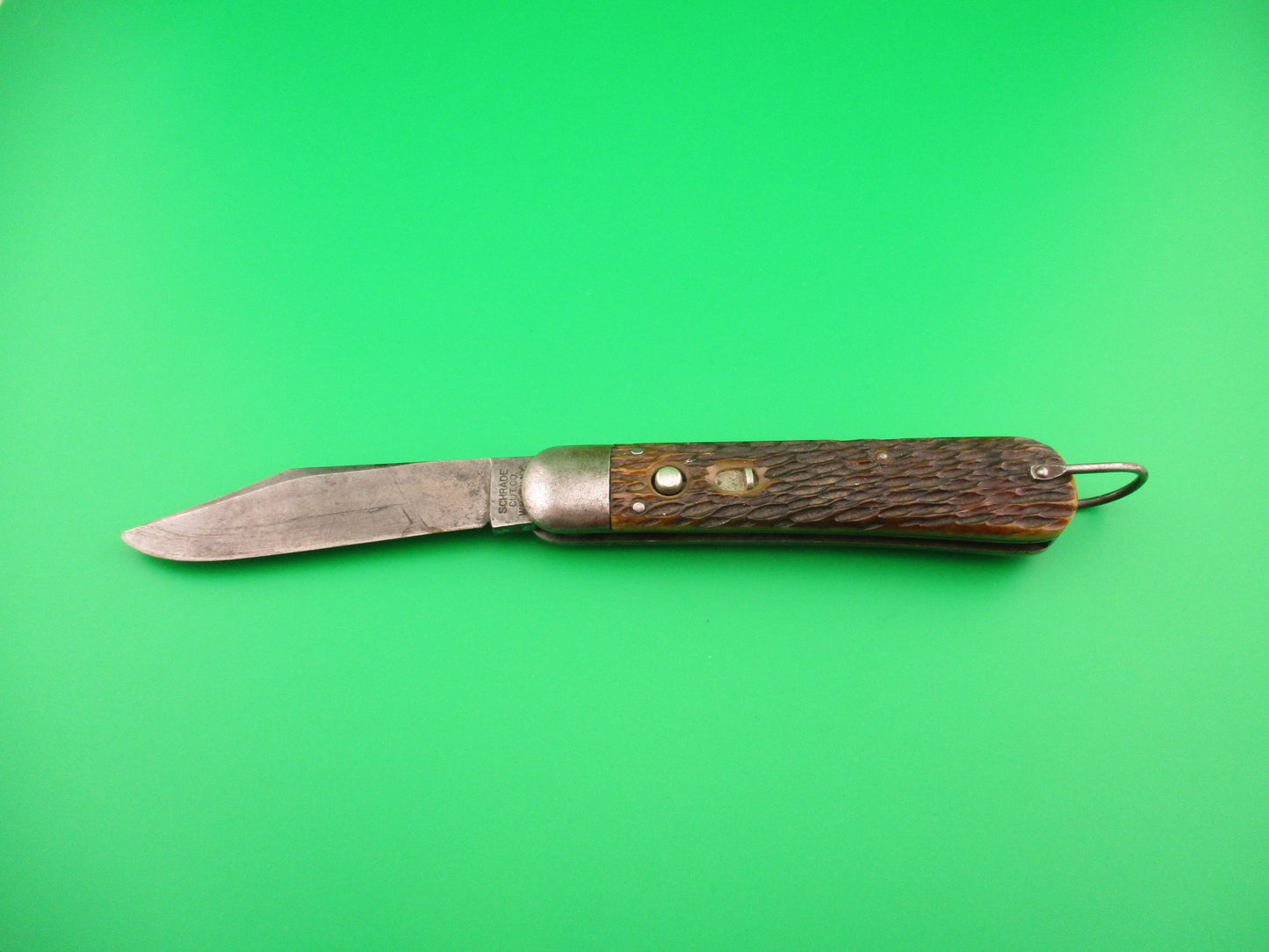 SCHRADE CUT CO M2 Bone WWII Paratrooper Military issue switchblade knife