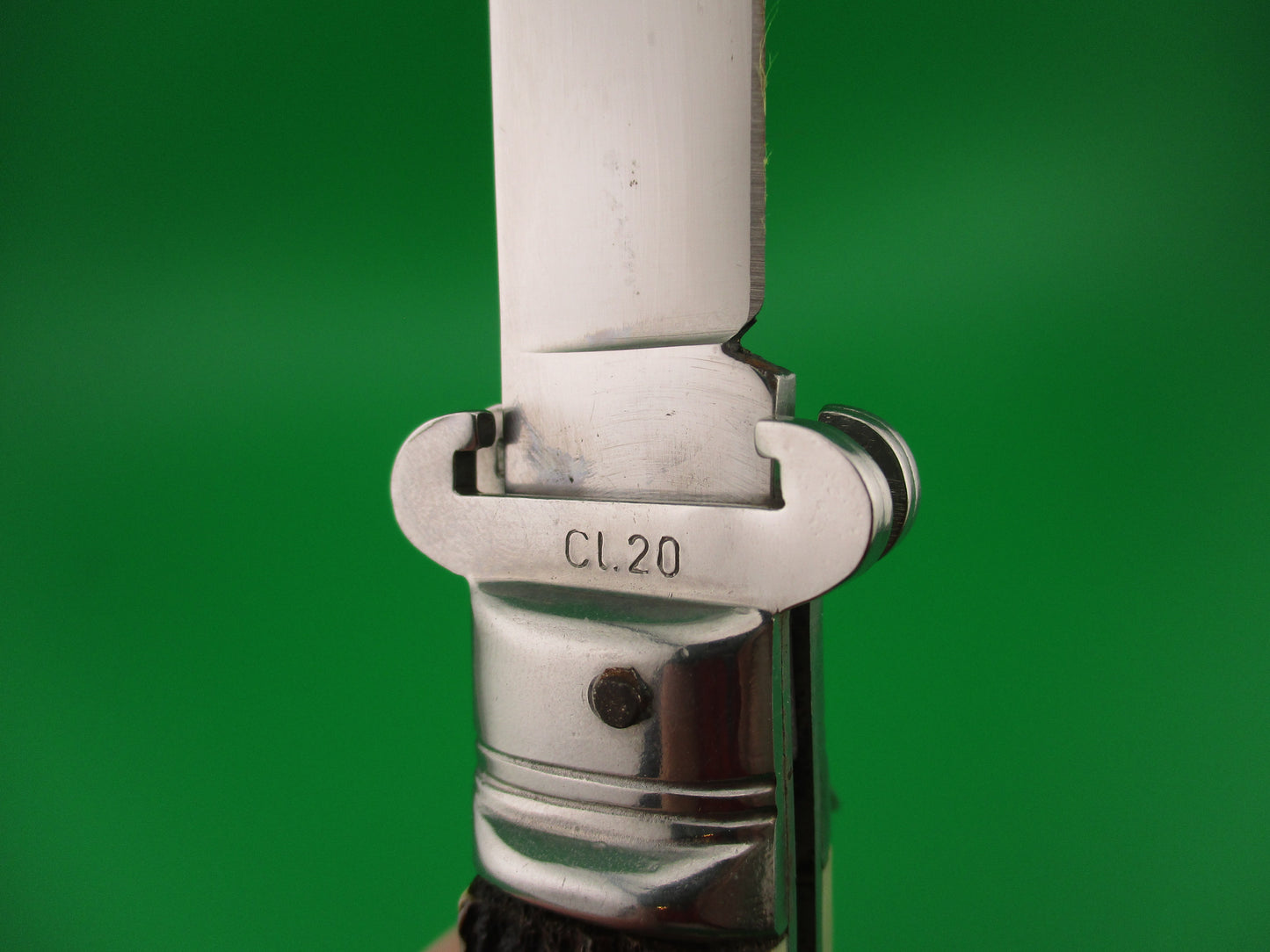 VIRGINIA INOX 20cm Italian Leverlock Shell puller Faux Stag Vintage automatic knife