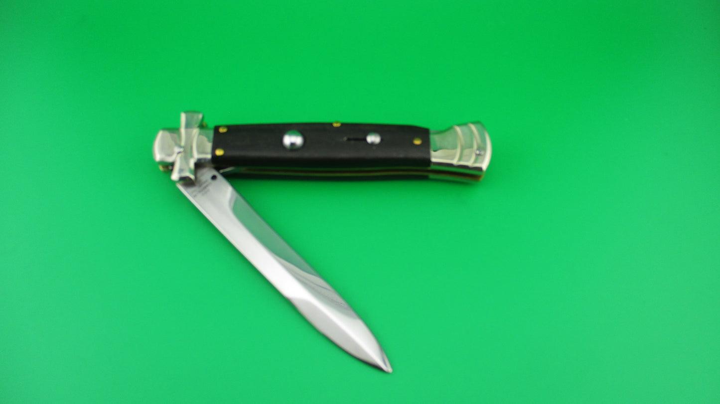 z AGA CAMPOLIN MANIAGO ITALY 23cm Italian Ebony Maltese Lockback automatic knife