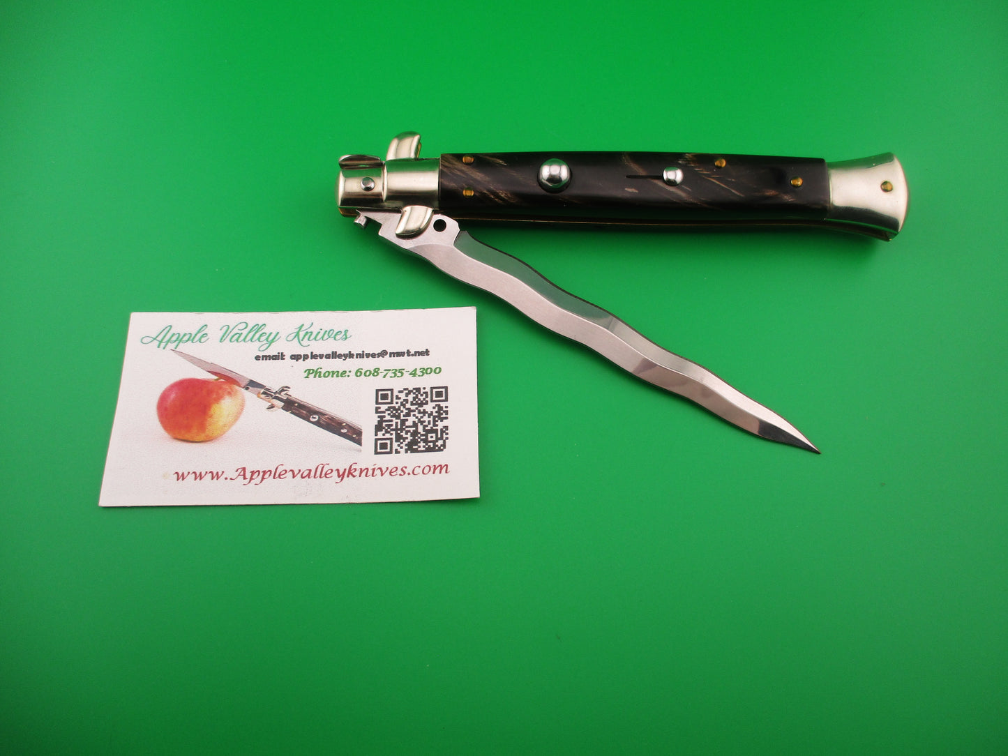 FRANK B ITALY 28cm Italian Picklock Stiletto Kris Horn automatic knife