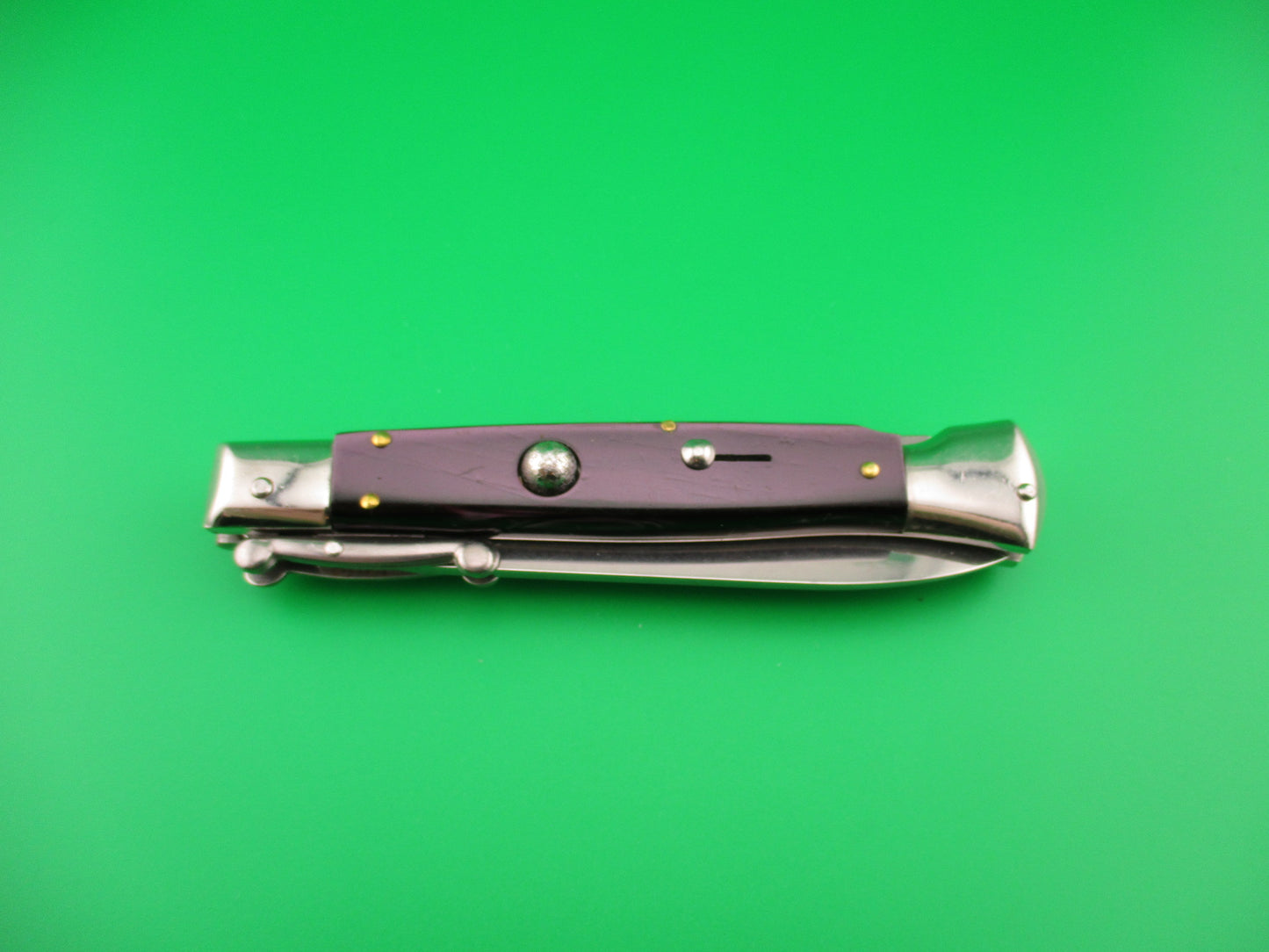 z AKC ITALY 23cm Italian Swing Guard Purple Acrylic vintage automatic knife