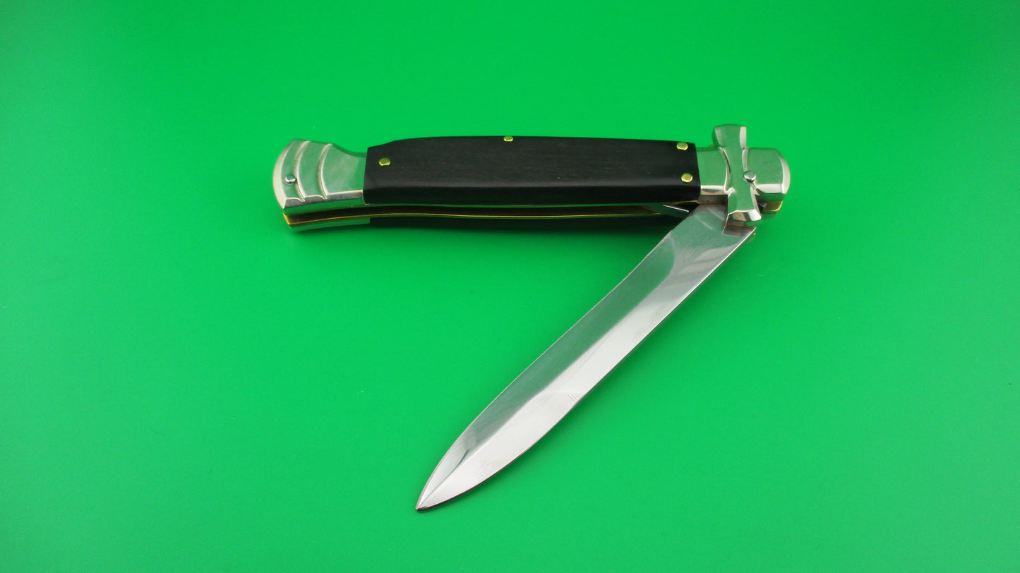 z AGA CAMPOLIN MANIAGO ITALY 23cm Italian Ebony Maltese Lockback automatic knife