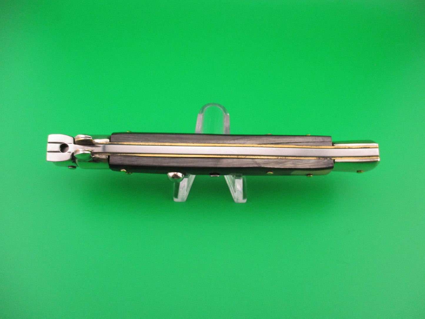 FRANK B ITALY 28cm Italian Picklock Stiletto Bayonet Horn Red dot automatic knife