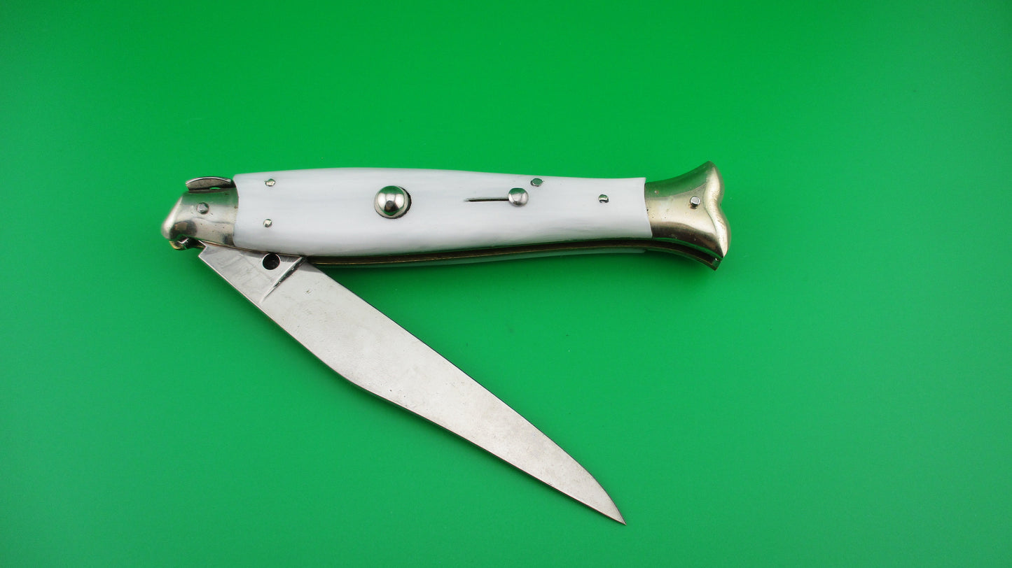 Unmarked 25cm Italian Fishtail picklock Pearlex automatic knife