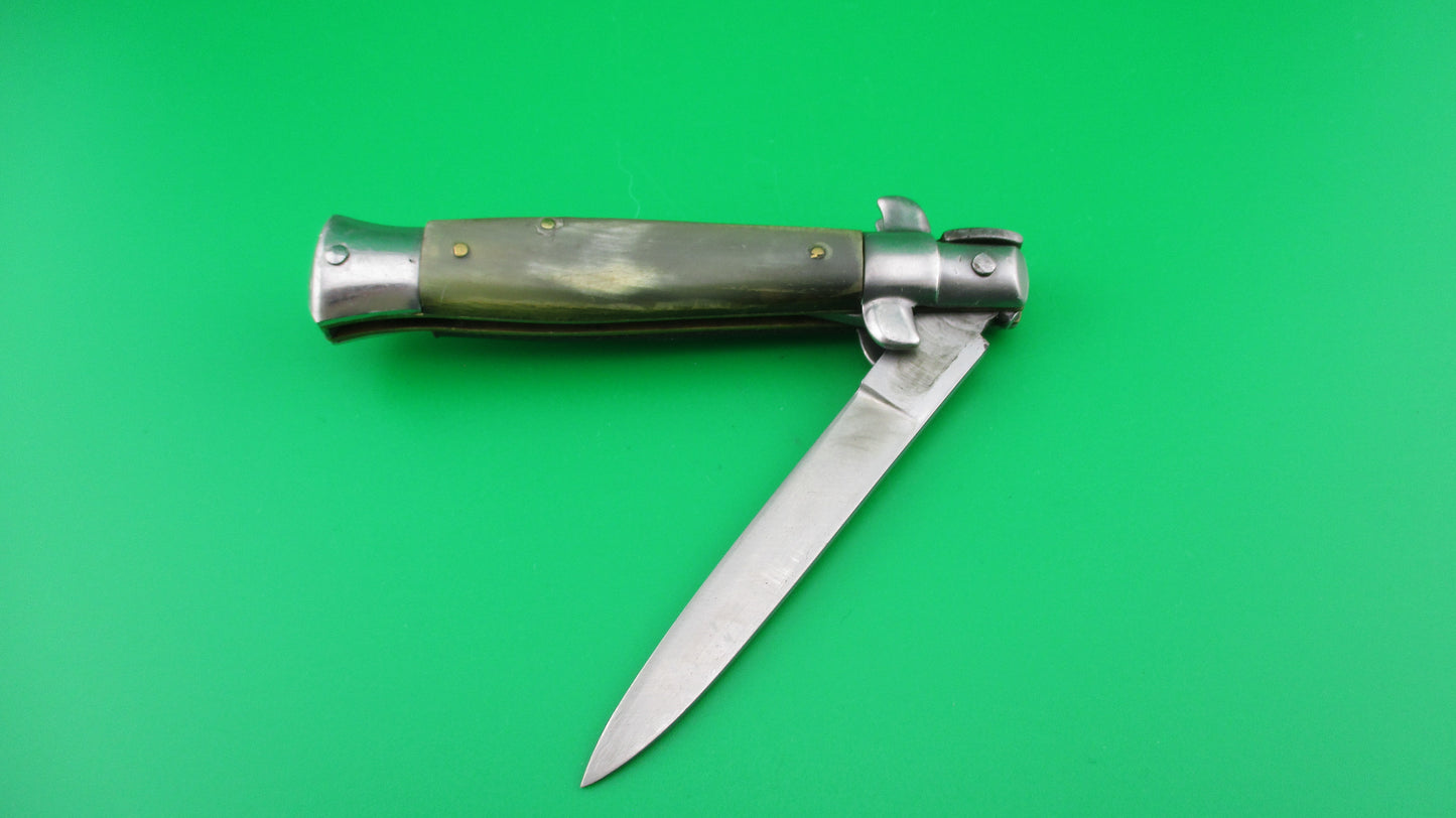 INOX (in a diamond) 18cm Italian Vintage Stiletto swivel bolster automatic knife