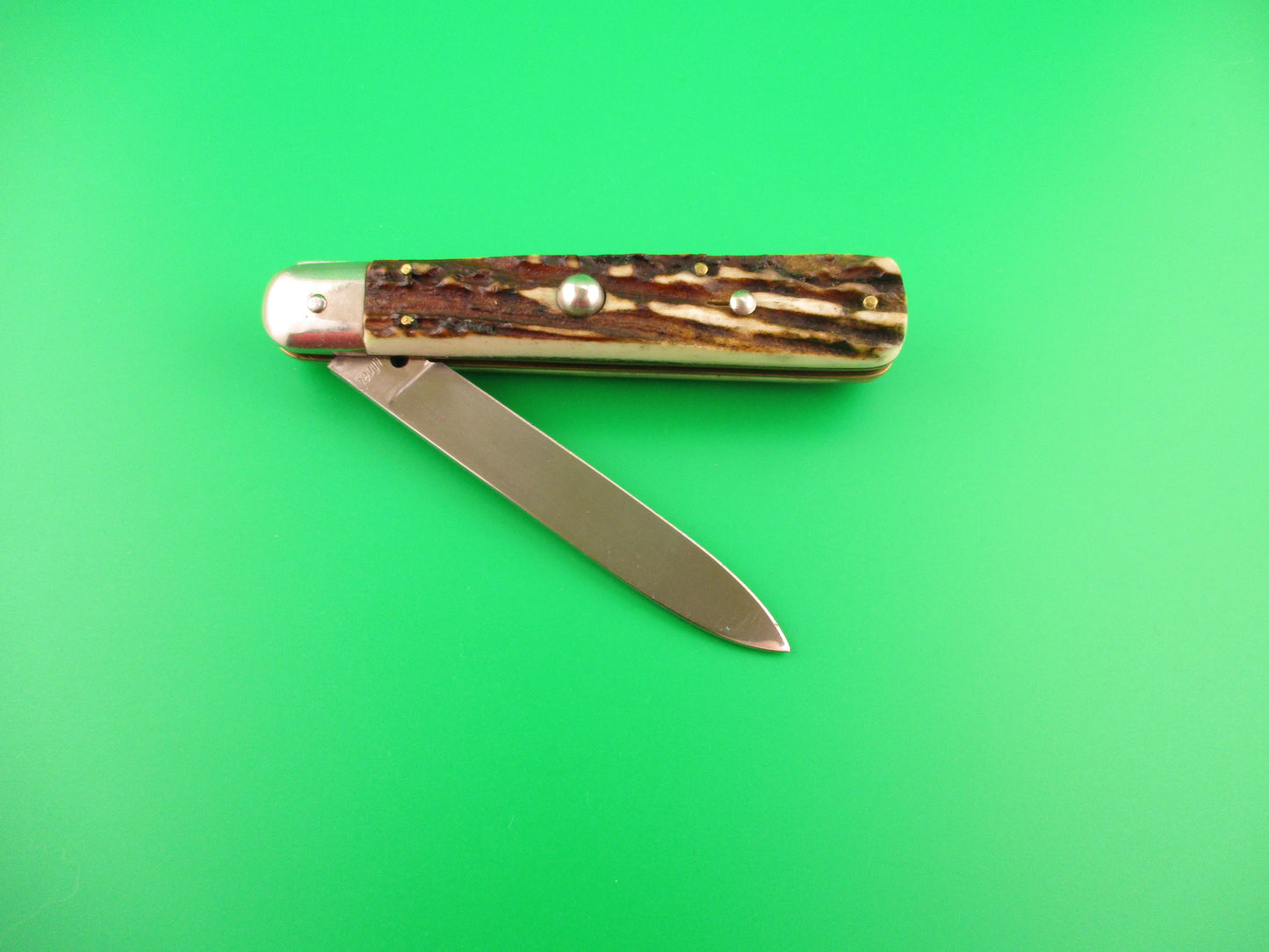 Rostfrei 20cm Italian Stag Cigar Slip joint 1970s vintage switchblade jack knife