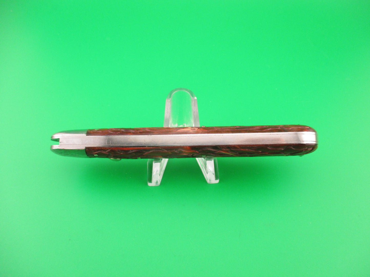 PRESTO Hunter #2000 Firebrick Wormgroove scales Vintage Schrade automatic knife