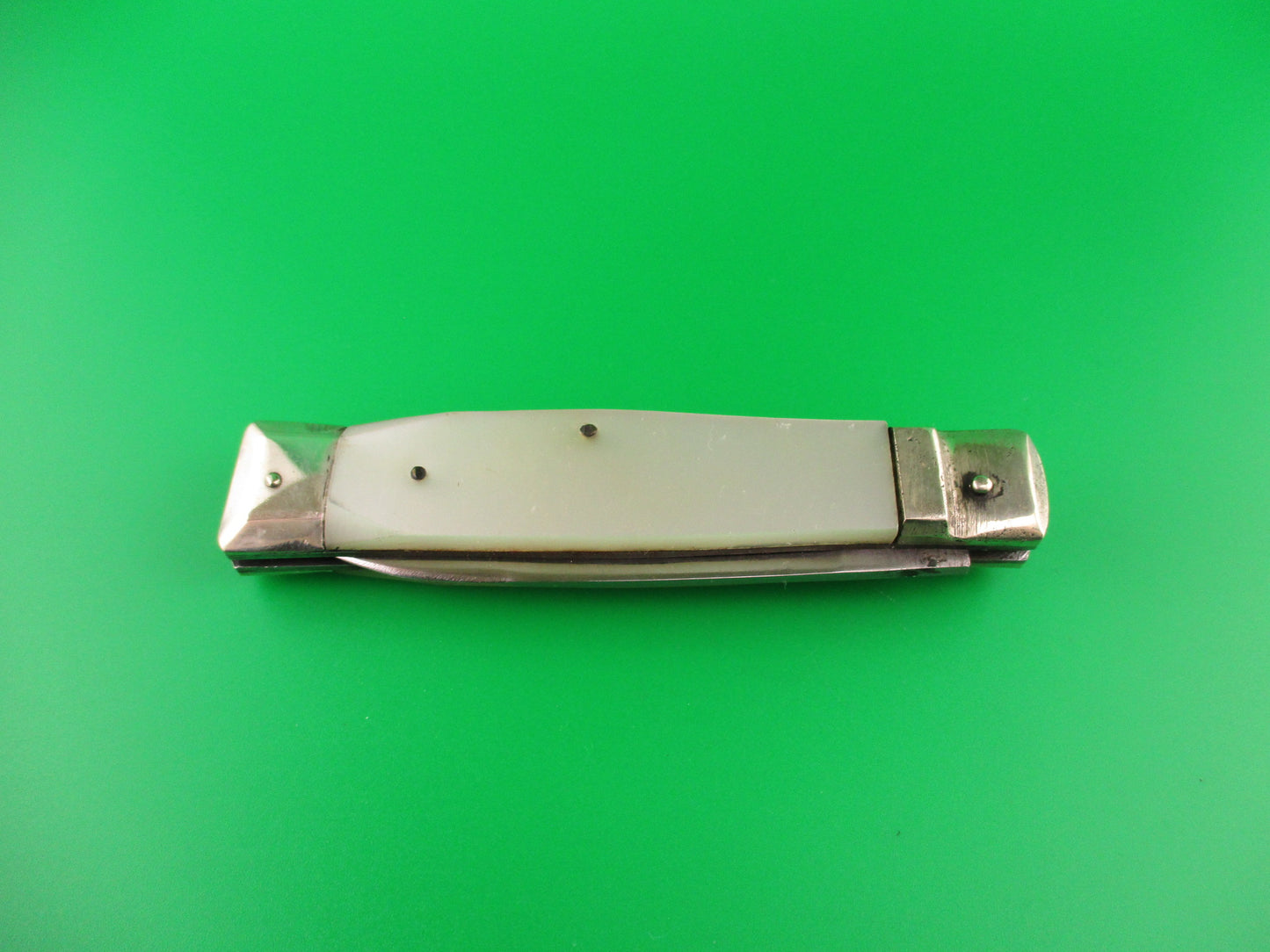 ROSTFREI IMPORT 18cm German Lever White pearlescent vintage automatic knife
