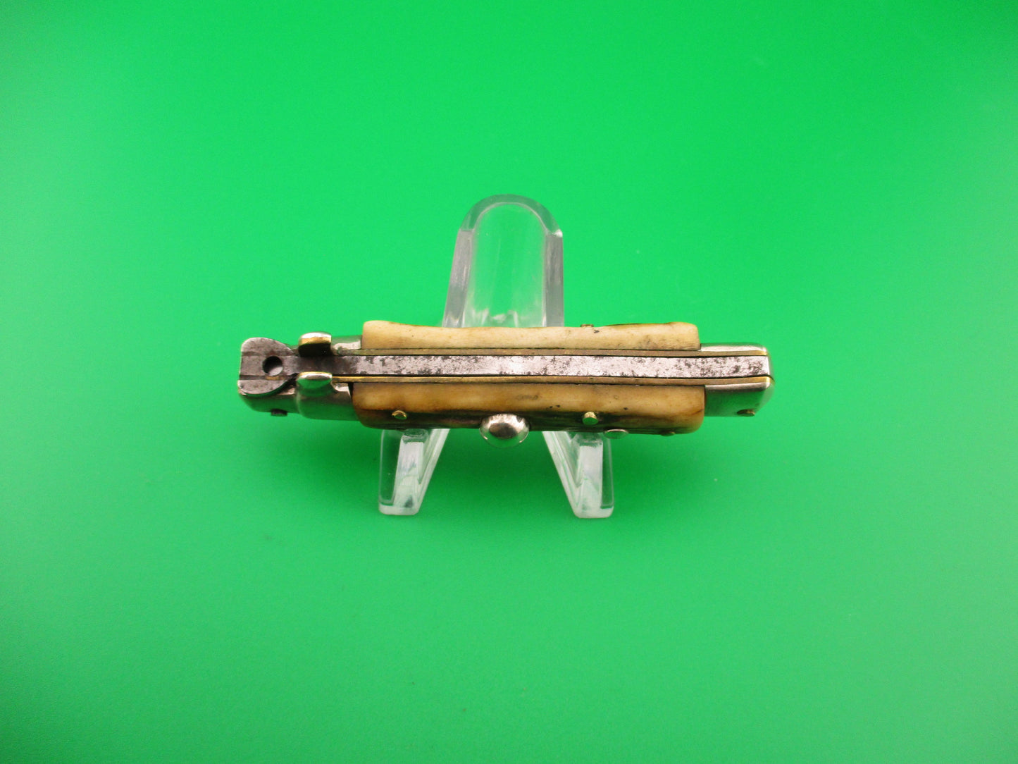 C JUL HERBERTZ IMPORT 14cm Italian Stag Transitional Swivel bolster switchblade