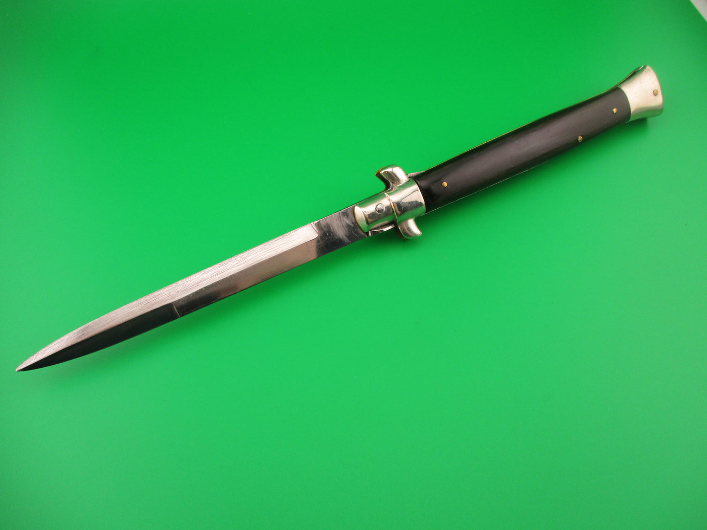 B SVOBODA ITALY 28cm Italian Picklock 1950s Bayonet & horn vintage automatic knife