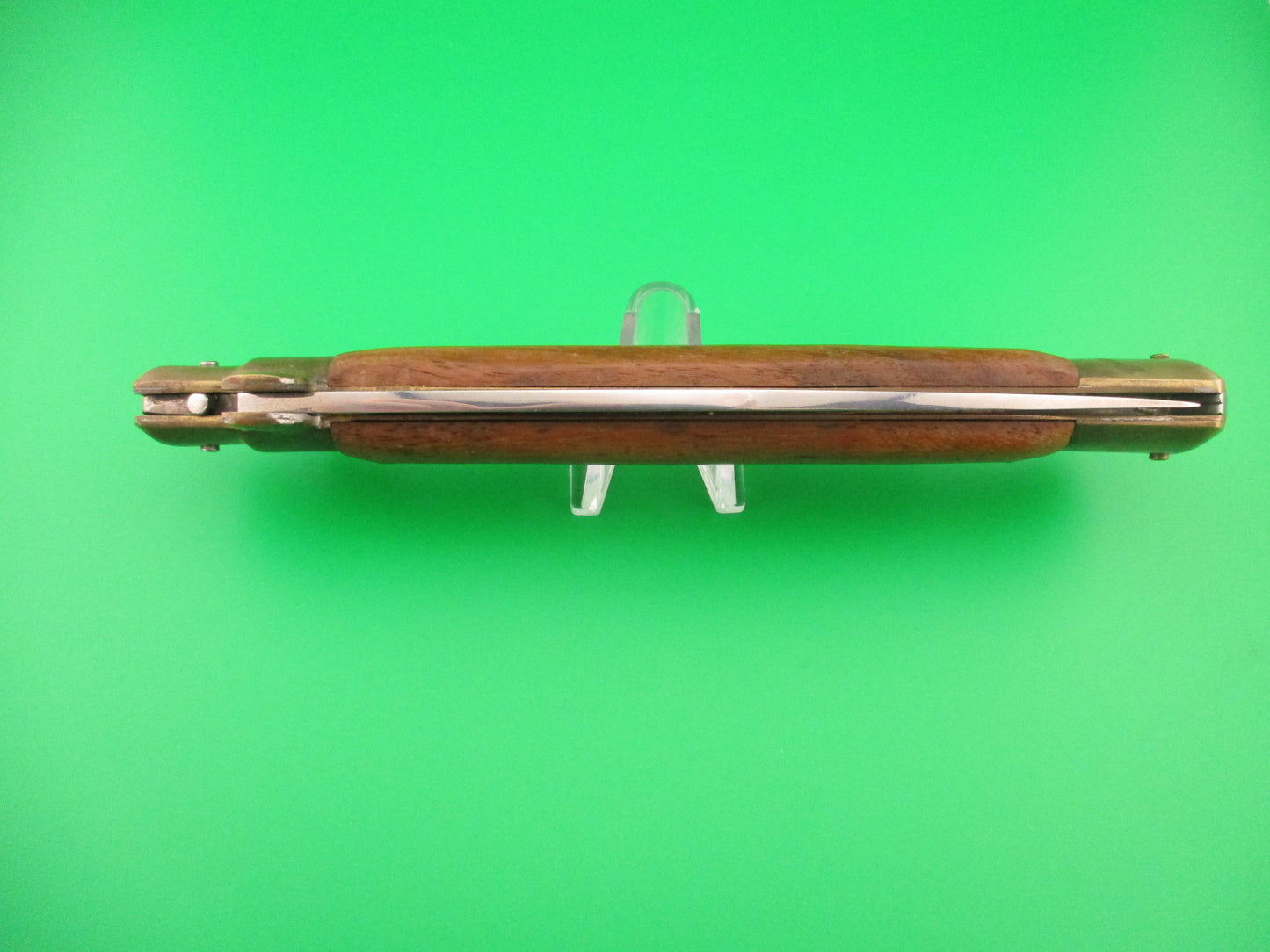 THUNDER ARIETE GROUP STAINLESS 38cm Italian Clip Wood Brass manual lockback folding knife