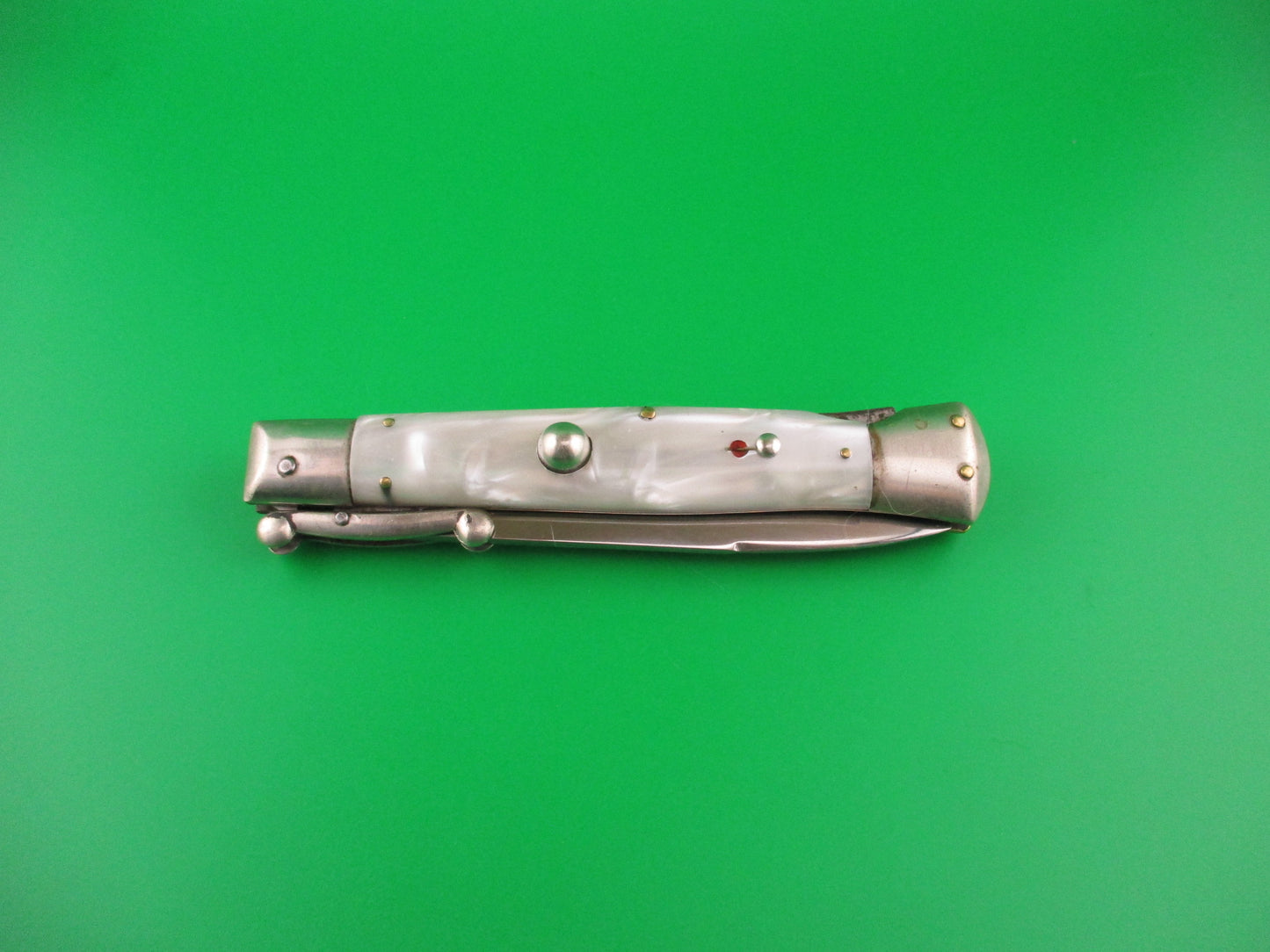 MADE IN ITALY INOXID 23cm Italian Swing Guard Pearlex Vintage automatic knife