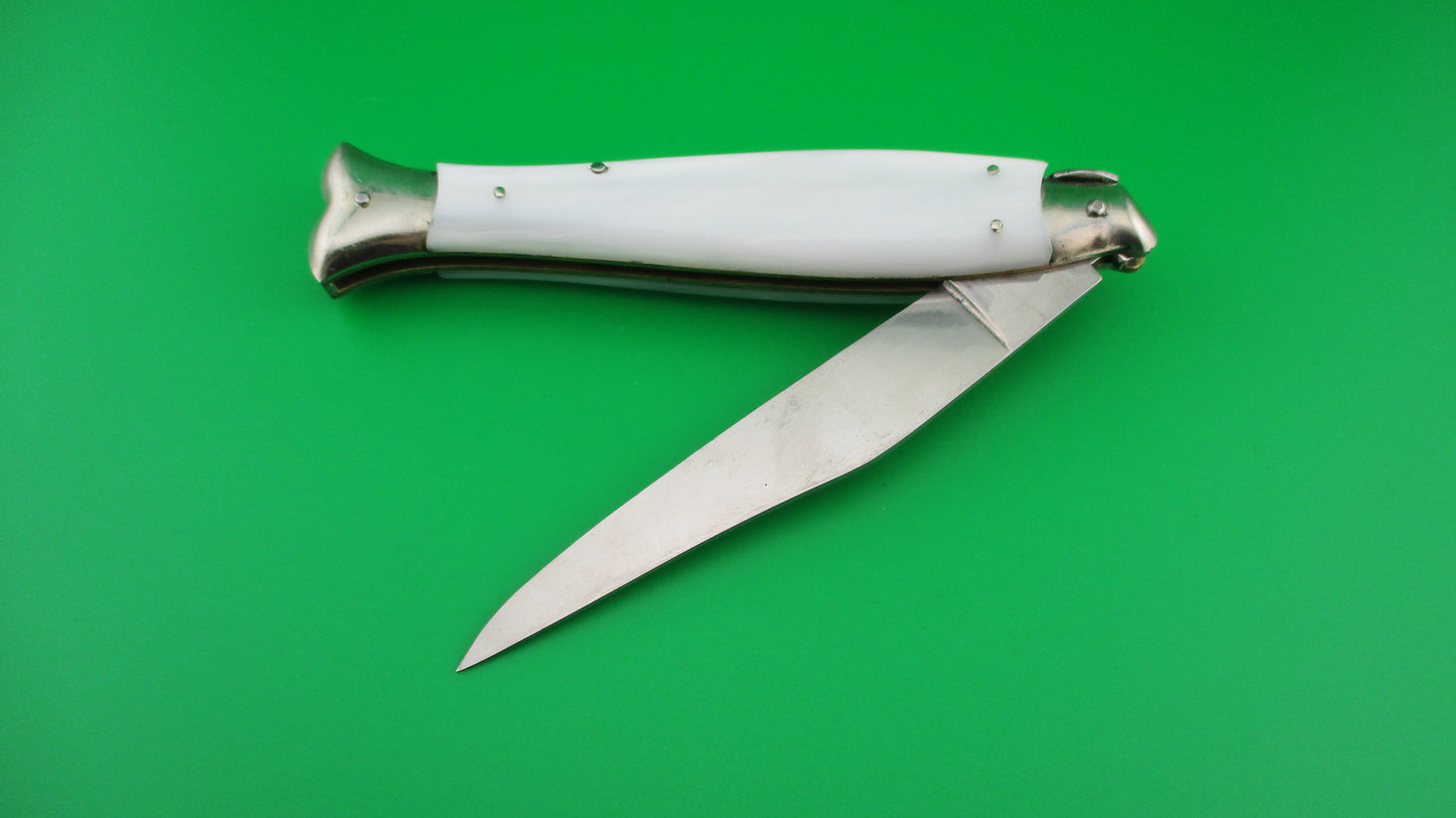 Unmarked 25cm Italian Fishtail picklock Pearlex automatic knife