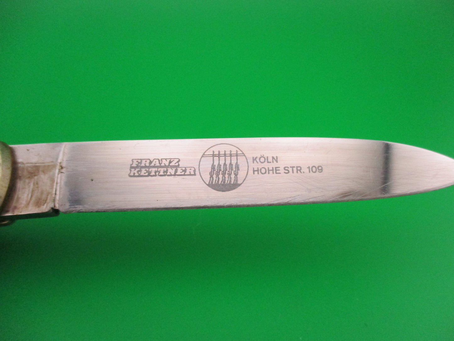 Hubertus SOLINGEN 11cm German Slimline Ebony FRANZ KETTNER Lever automatic knife