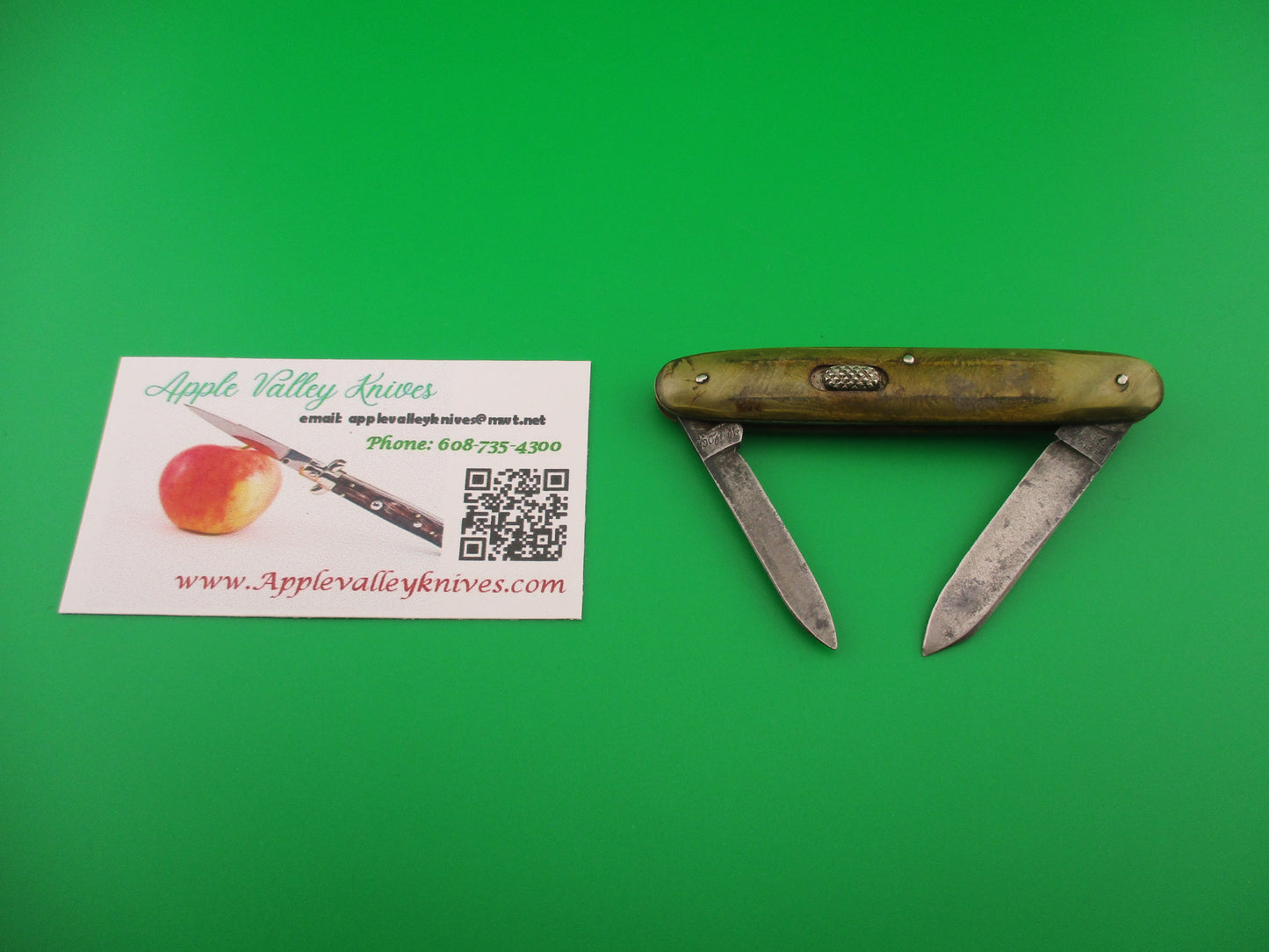 FLYLOCK Double Smoked Pearl antique automatic knife