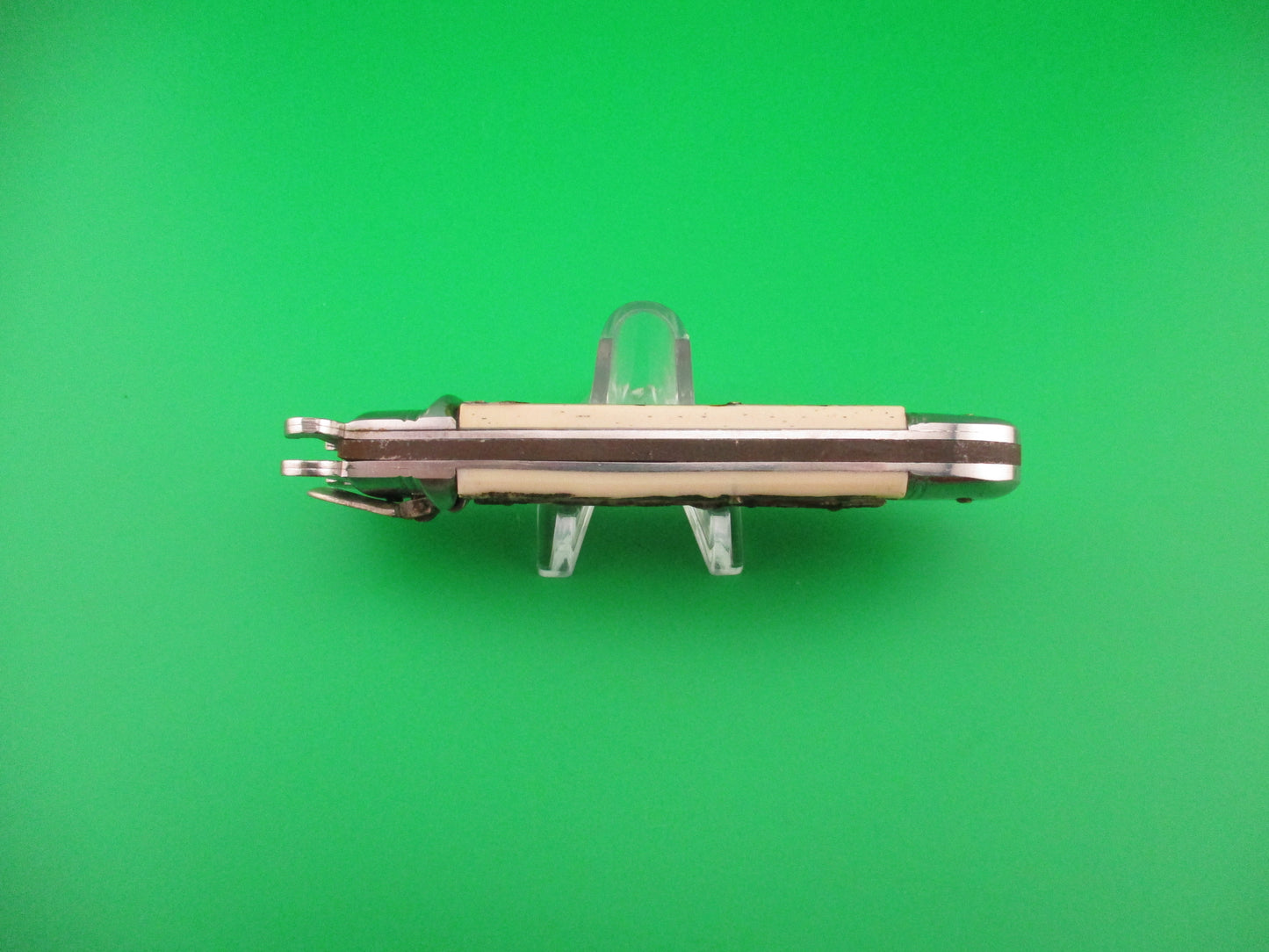 VIRGINIA INOX 20cm Italian Leverlock Shell puller Faux Stag Vintage automatic knife