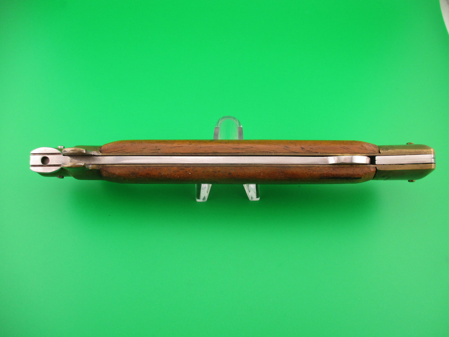 THUNDER ARIETE GROUP STAINLESS 38cm Italian Clip Wood Brass manual lockback folding knife