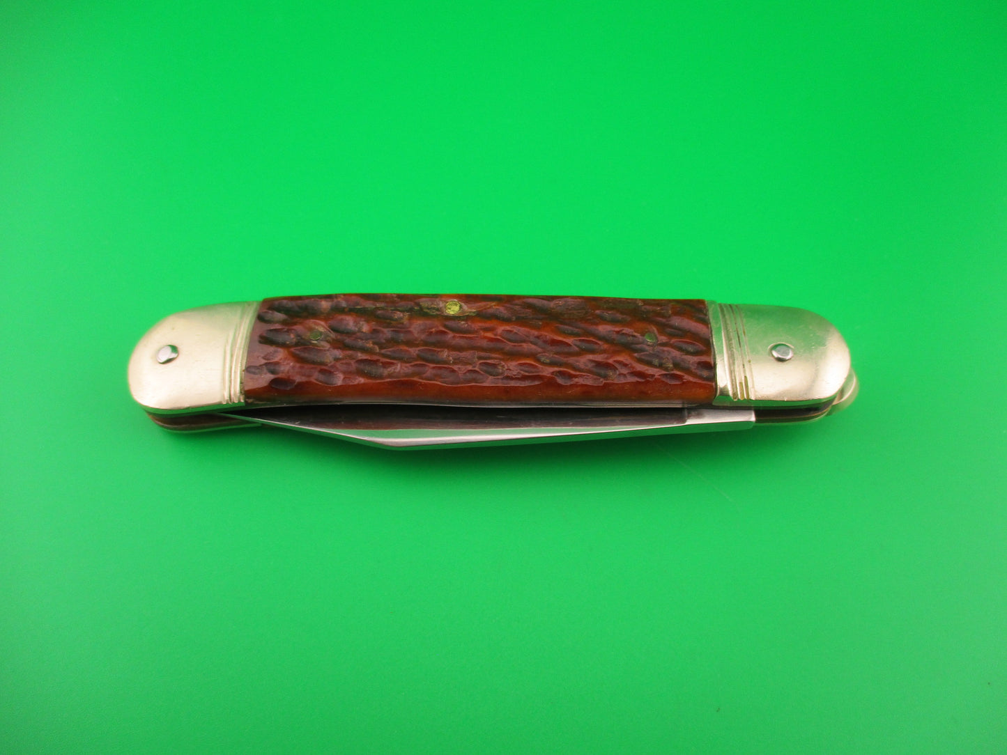 HUBERTUS SOLINGEN 10cm German Lever Jigged bone West Germany automatic knife