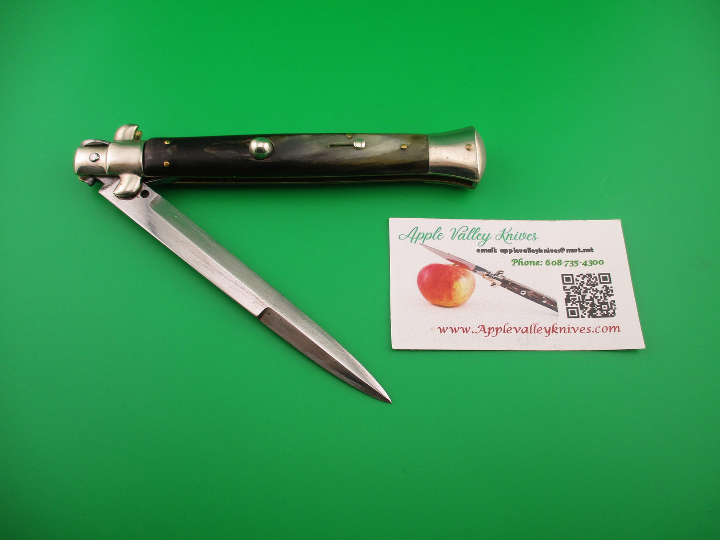 B SVOBODA ITALY 28cm Italian Picklock 1950s Bayonet & horn vintage automatic knife