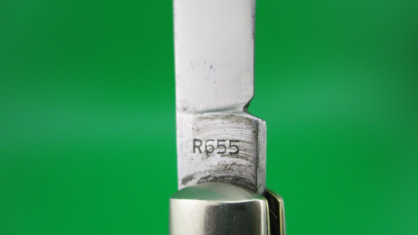 z Remington R655 Fishtail Horn Pyralin 1940s vintage switchblade knife