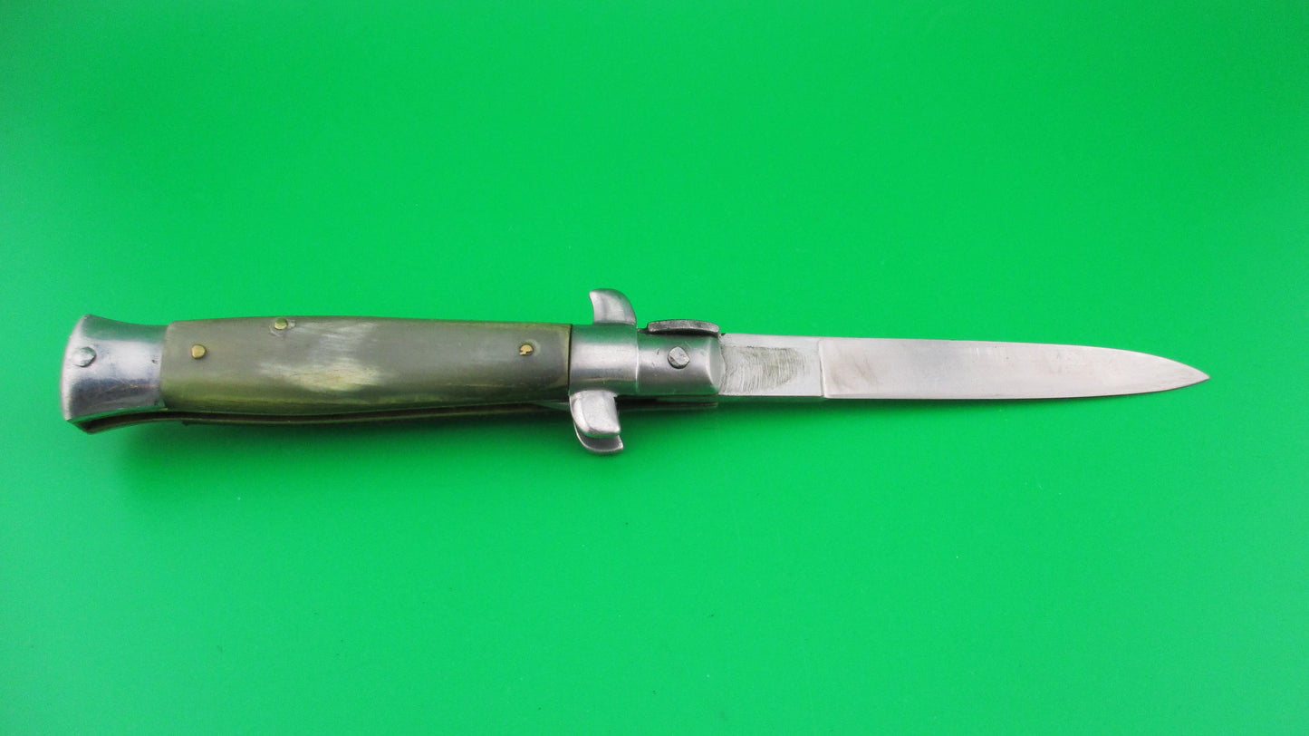 INOX (in a diamond) 18cm Italian Vintage Stiletto swivel bolster automatic knife