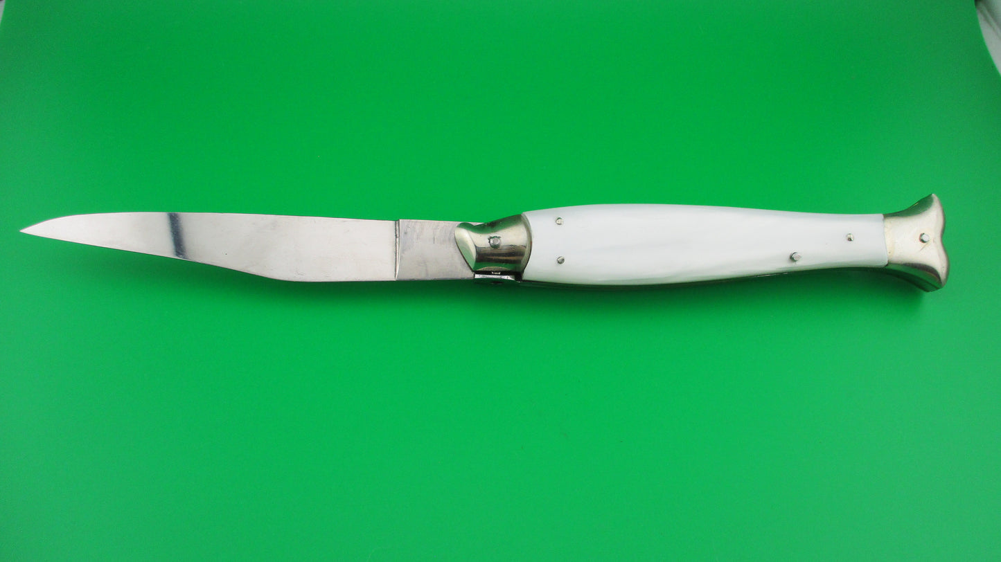 Unmarked 25cm Italian Fishtail picklock Pearlex automatic knife