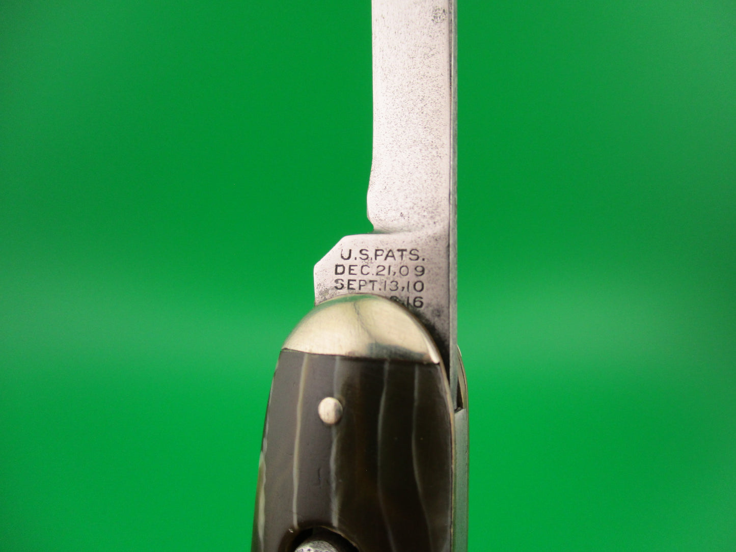 SCHRADE CUT CO Large 3 3/4" Double Coffee & Cream Tip bolster switchblade knife