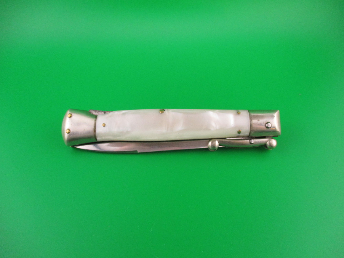 MADE IN ITALY INOXID 23cm Italian Swing Guard Pearlex Vintage automatic knife