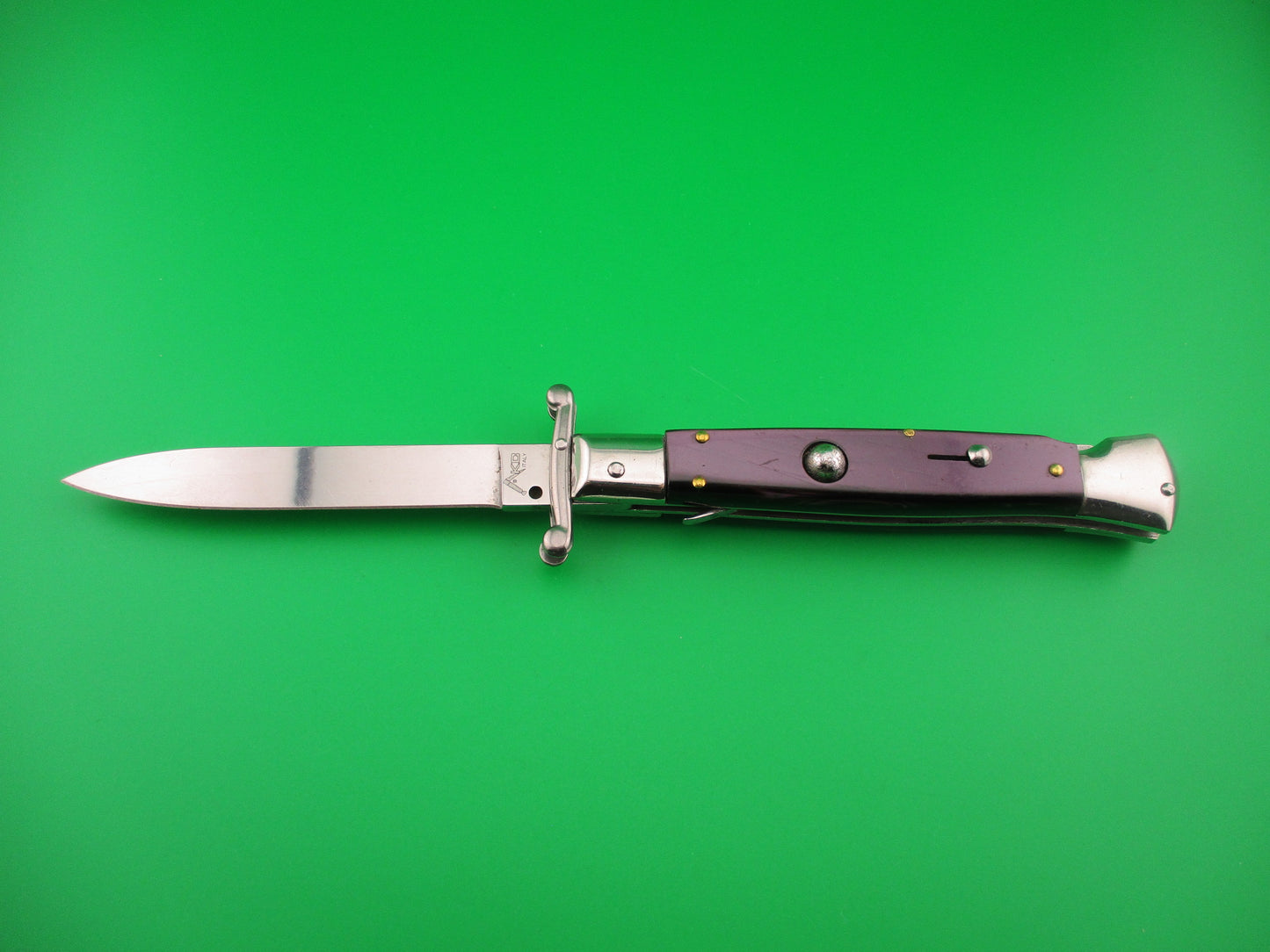 z AKC ITALY 23cm Italian Swing Guard Purple Acrylic vintage automatic knife