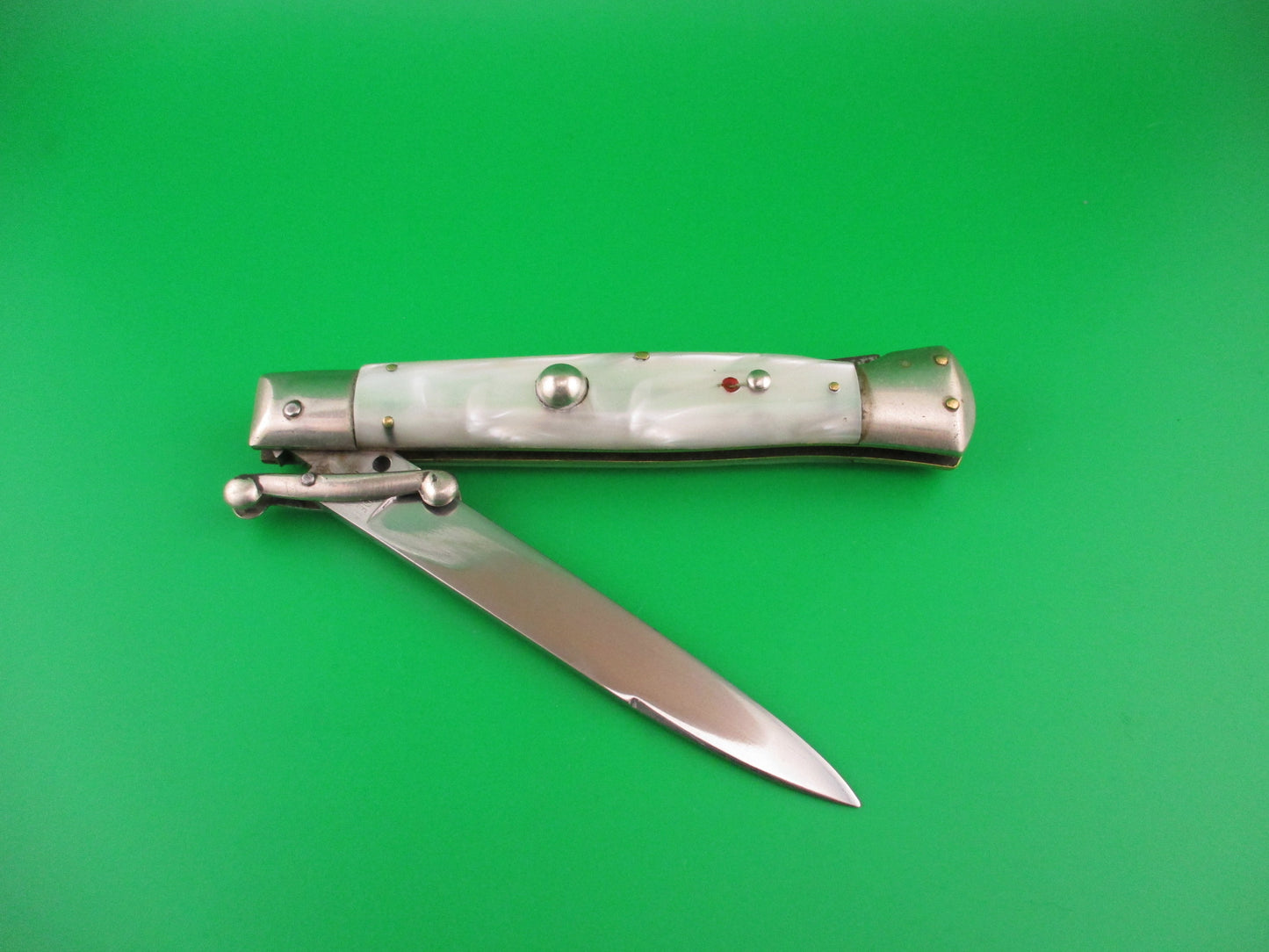 MADE IN ITALY INOXID 23cm Italian Swing Guard Pearlex Vintage automatic knife