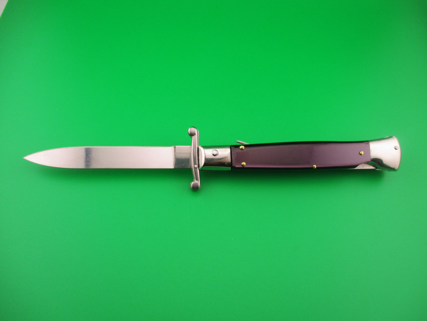 z AKC ITALY 23cm Italian Swing Guard Purple Acrylic vintage automatic knife