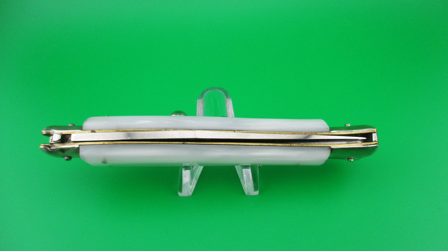 Unmarked 25cm Italian Fishtail picklock Pearlex automatic knife