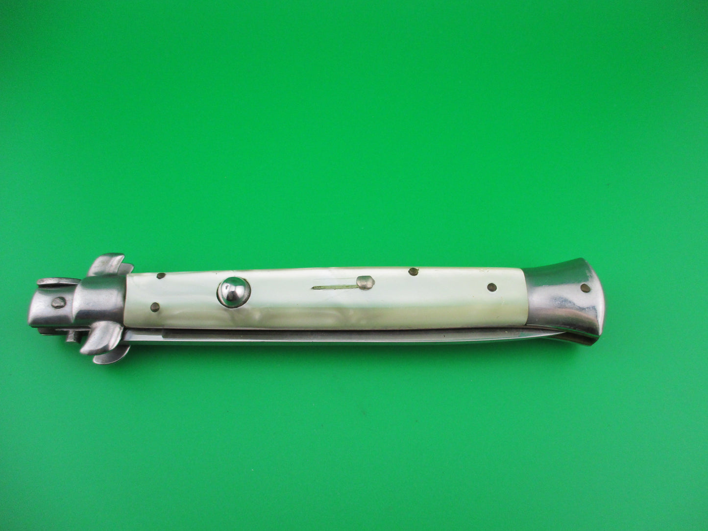 INOX (diamond) 28cm Italian Stiletto Pearlex automatic knife