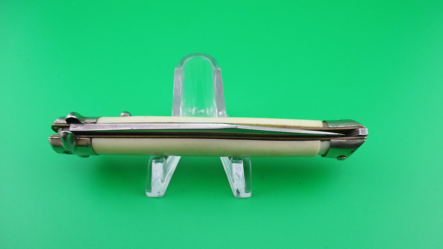 z Colonial SHUR-SNAP Bowtie White vintage automatic knife