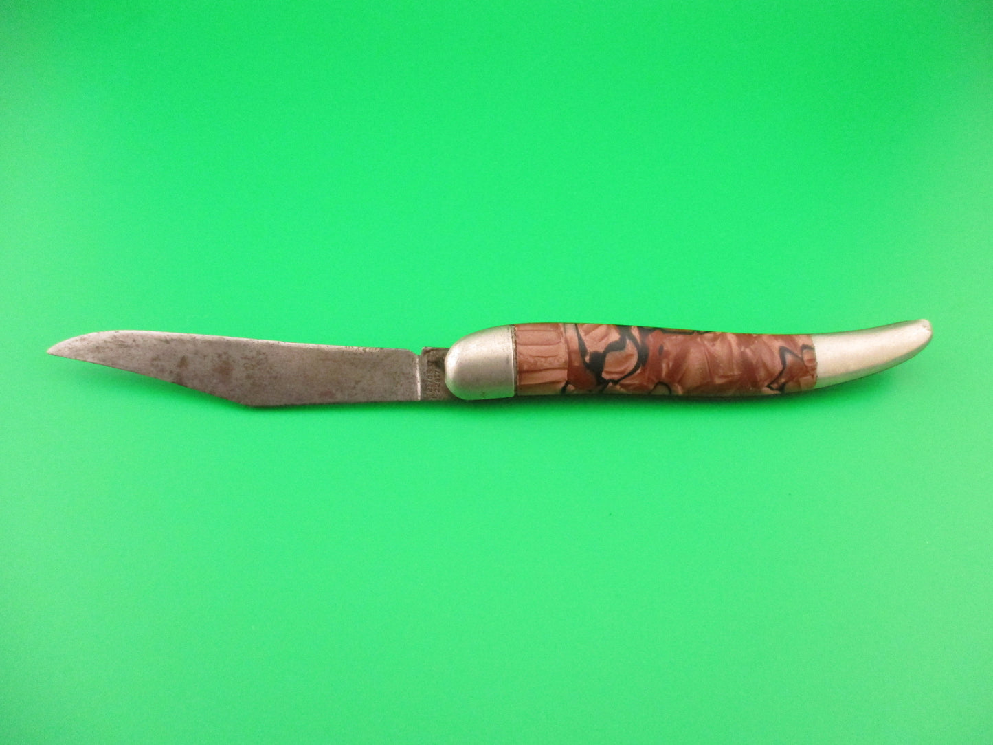 Hammer Brand Imperial Toothpick Copper swirl black streaked vintage switchblade